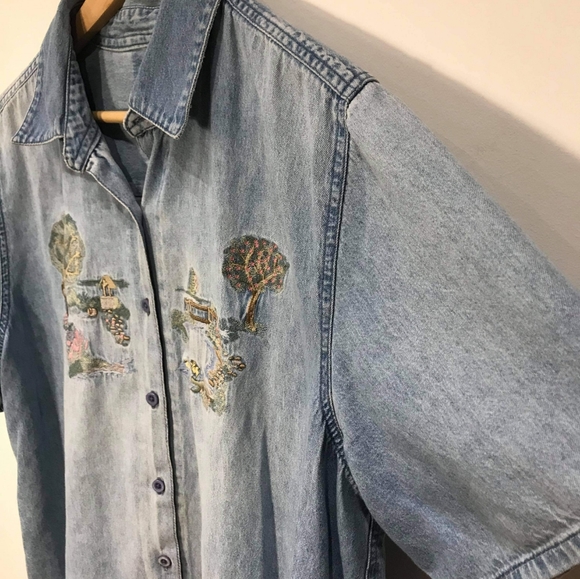 Vintage button up jean shirt - Picture 5 of 10